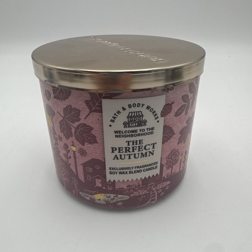 Bath & Body Works The Perfect Autumn 3-Wick Candle 14.5 oz NEW